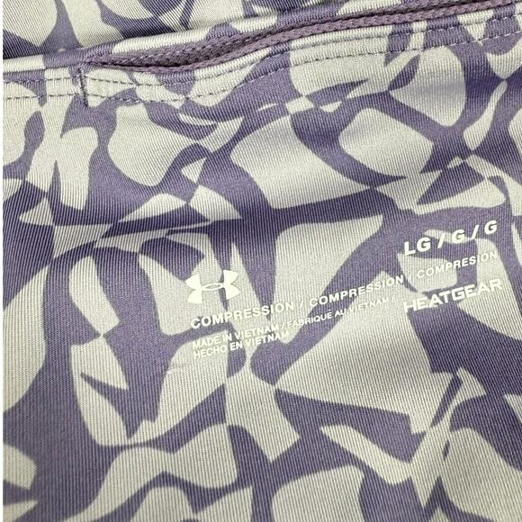 Under Armour Compression Leggings Purple Printed Womens Size Large - Picture 8 of 8